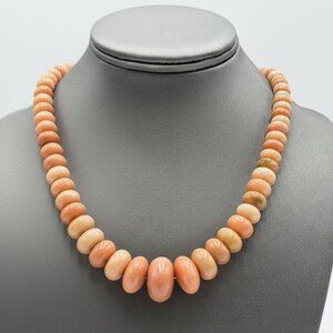 Jay King Sterling Silver Peach Parfait Calcite Graduated Necklace, 18"